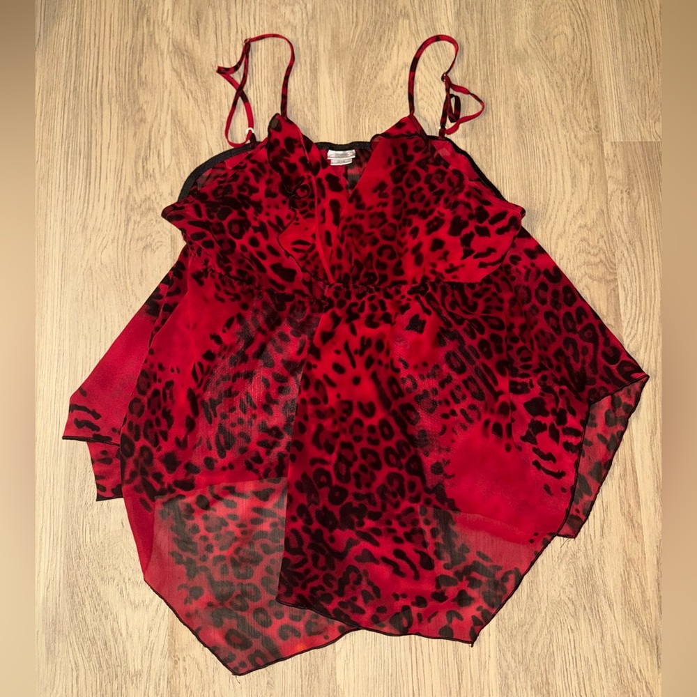 ⭐️Eton Red and Black Leopard Print Pajama‎ Set⭐️